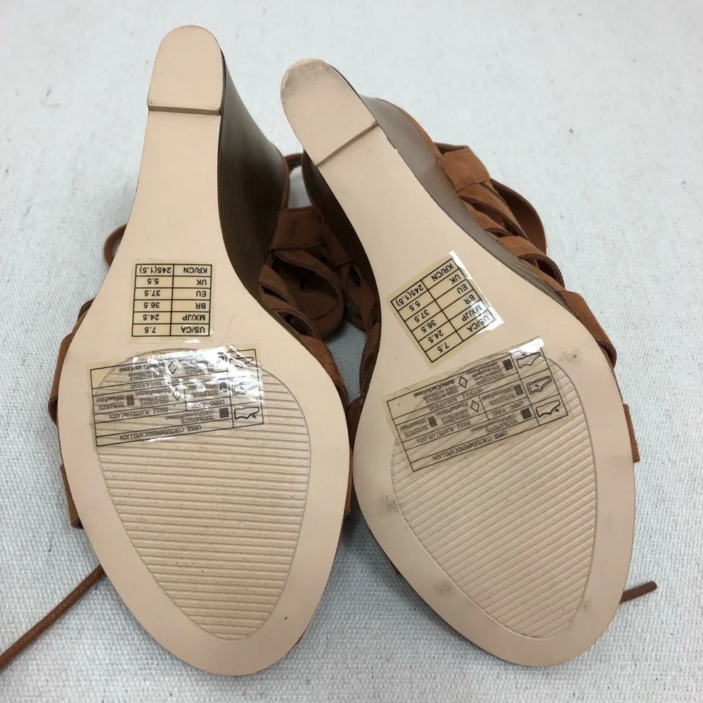 Forever 21 Brown Lace up Wedges